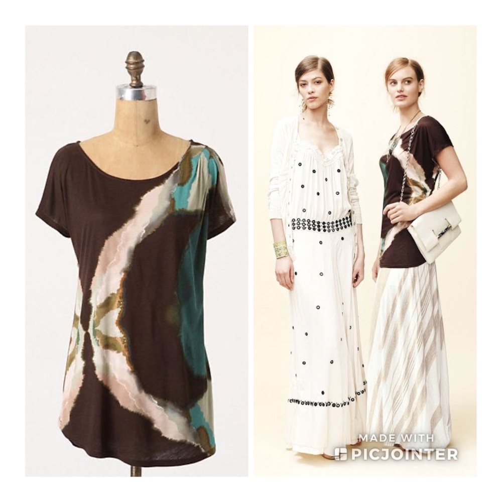 NWOT Anthropologie Boreal Blear Tee